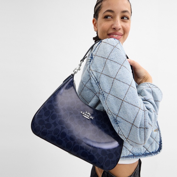 Teri Hobo Bag In Signature Canvas - Picture 1 of 6